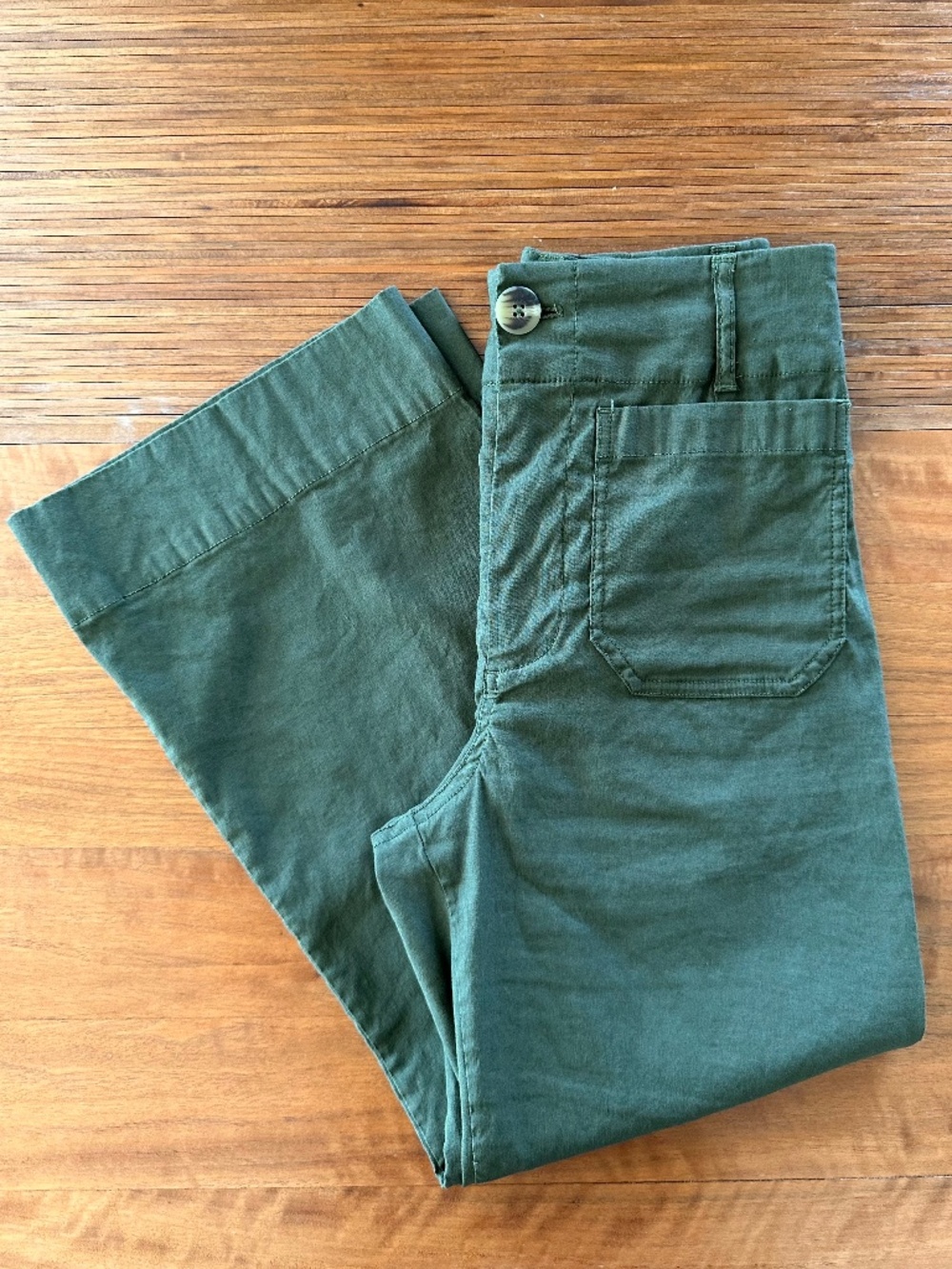 Anthropologie The Colette Cropped Pants Green - 25 Petite